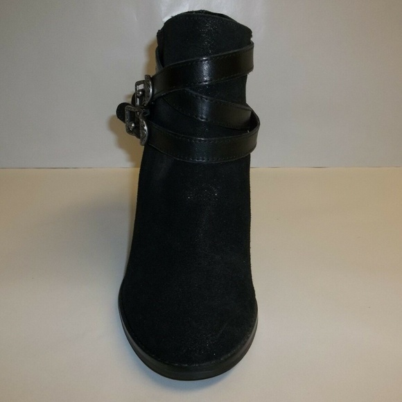 Reba ZANIA Black Leather New Womens Ankle Boots - Picture 2 of 6